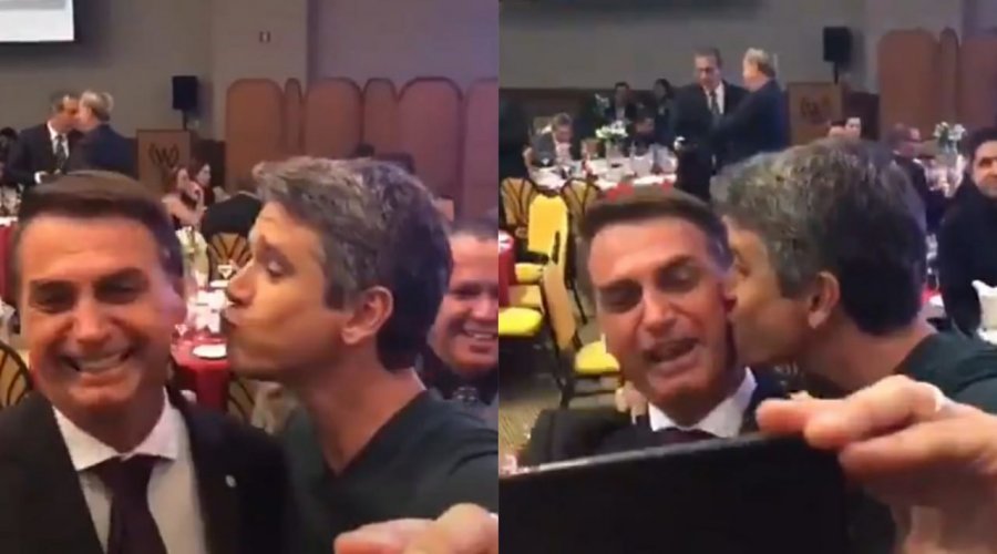 [Vídeo: antes de ser beijado por Márcio Garcia, Bolsonaro pergunta se “falta de homem é tão grande no mercado”]