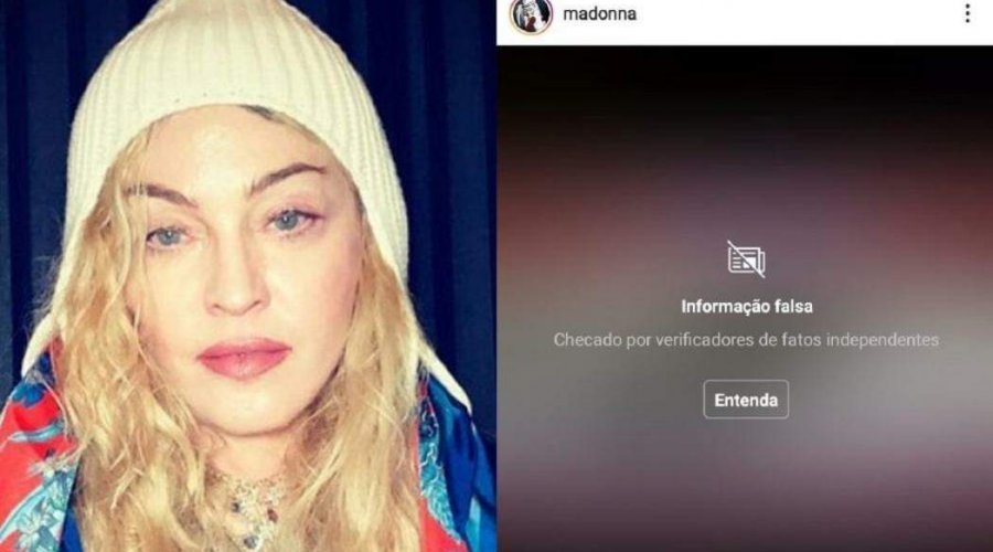[Instagram notifica Madonna por fake news após cantora defender uso de cloroquina ]