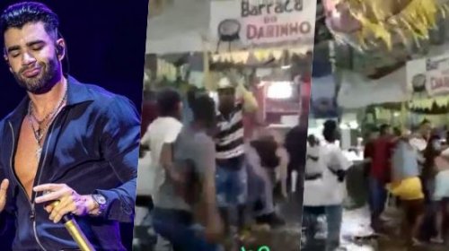 [Vídeo: Moradores de Teolândia provocam pancadaria após cancelamento do show de Gusttavo Lima]