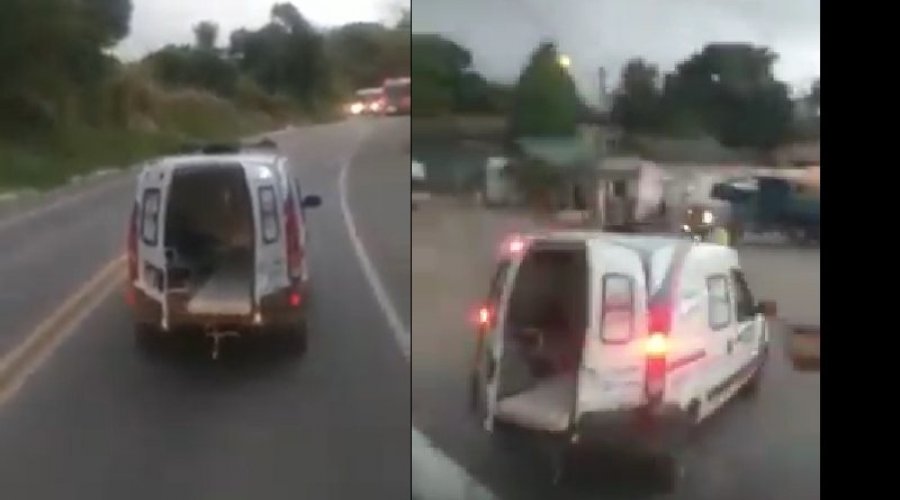 [Vídeo: Ambulância é flagrada transportando telhas em Itamaraju, extremo sul da Bahia]