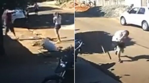 [Vídeo: homem atira em vizinho que limpava a calçada]