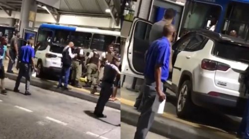 [Vídeo: carro invade plataforma de ônibus na Estação Mussurunga e atropela idoso]