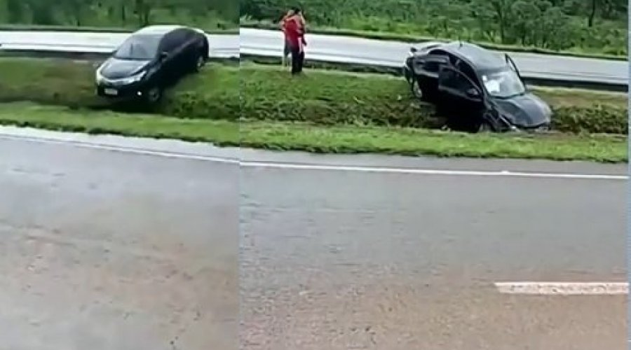 [Vídeo: jovem morre atropelado ao tentar ajudar vítima de acidente em rodovia]