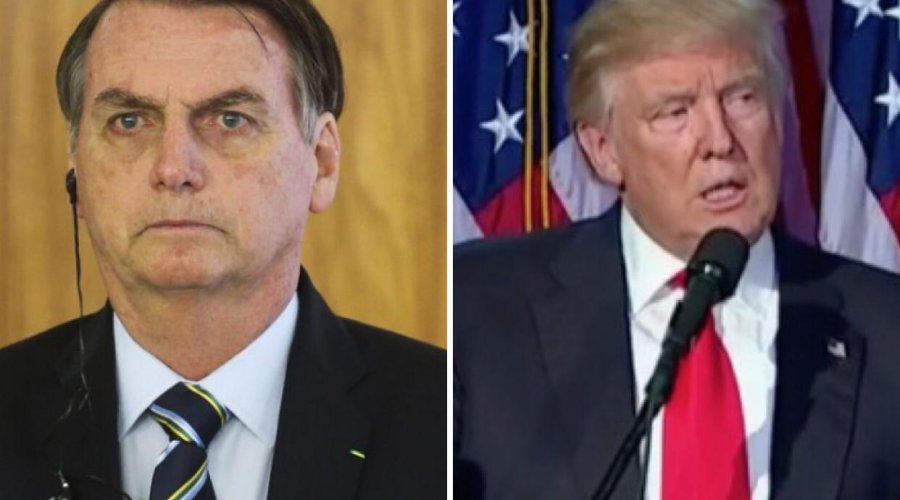 [Questionado sobre atitudes de Bolsonaro, Trump afirma que analisa banir vôos do Brasil ]