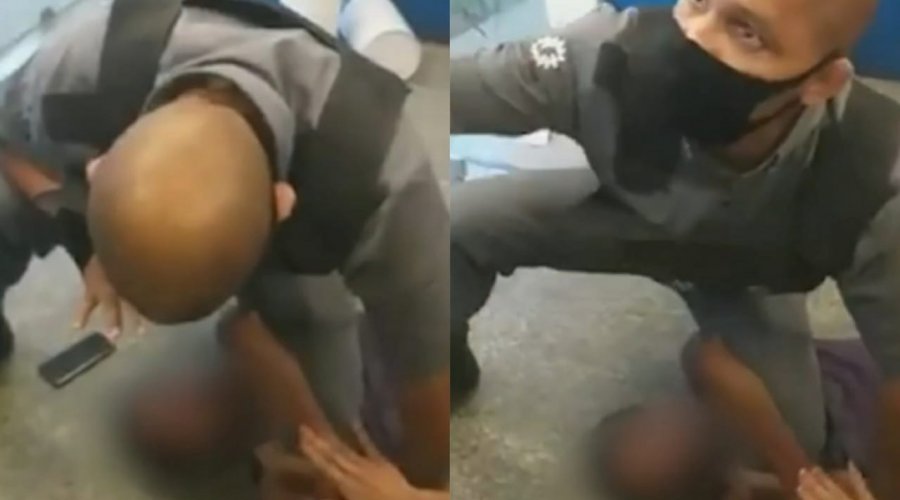 [Vídeo: segurança de agência da Caixa Econômica imobiliza homem e ajoelha em seu pescoço]
