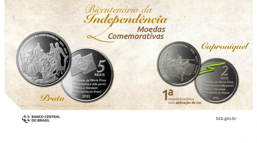 [BC lança moeda colorida para celebrar bicentenário da Independência]