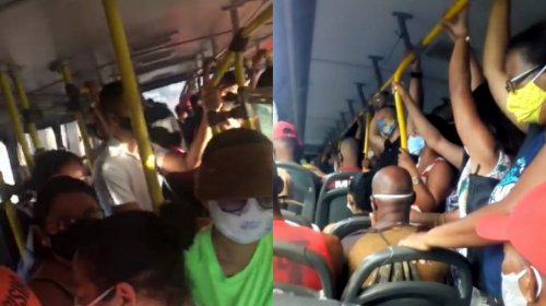 [Passageiros denunciam ônibus lotados em momento crítico da Covid-19 em Salvador]